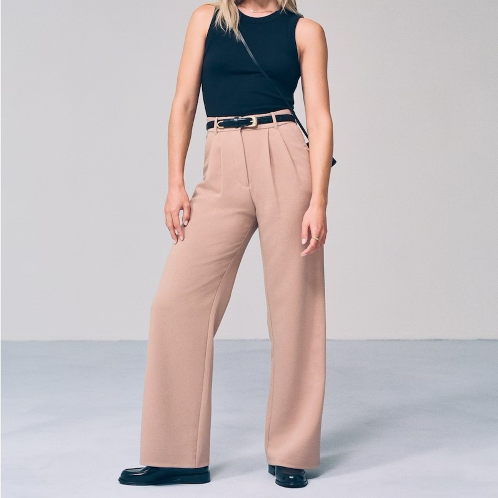 A&F Sloane Tailored Pants in Brown (Size 26 CL)